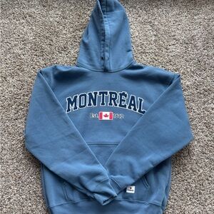 Vintage Montreal Blue Graphic Hoodie